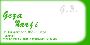 geza marfi business card