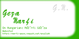 geza marfi business card